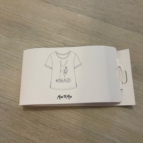 NEW Miss to Mrs “Bling Ring #Engaged” T-Shirt - Picture 3 of 4